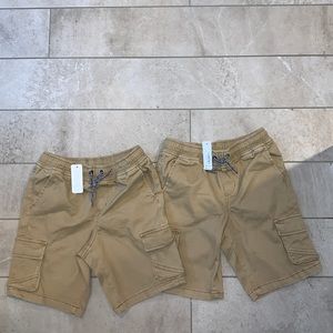 NWT 2 Tan Gymboree Classic Cargo Shorts Boys M7-8